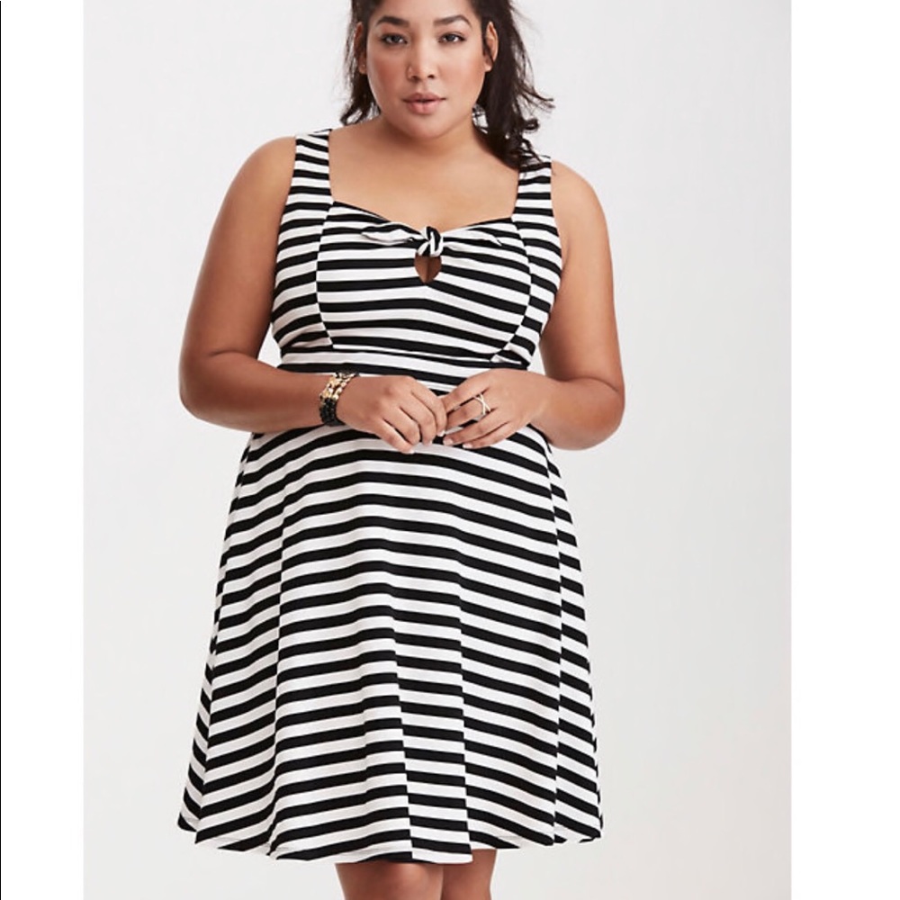 Black and White stripped dress